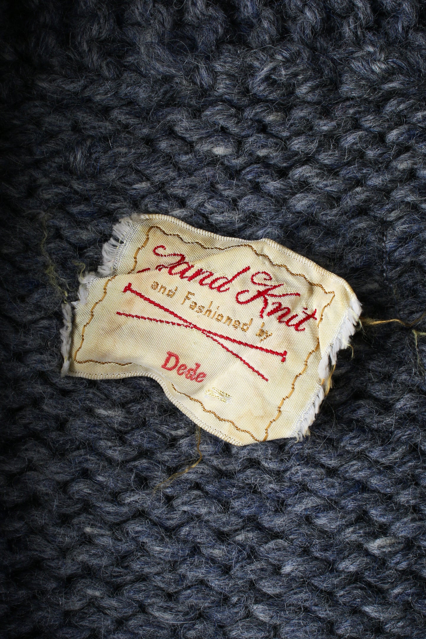 Wool Hand Made Grey Cowichan Sweater