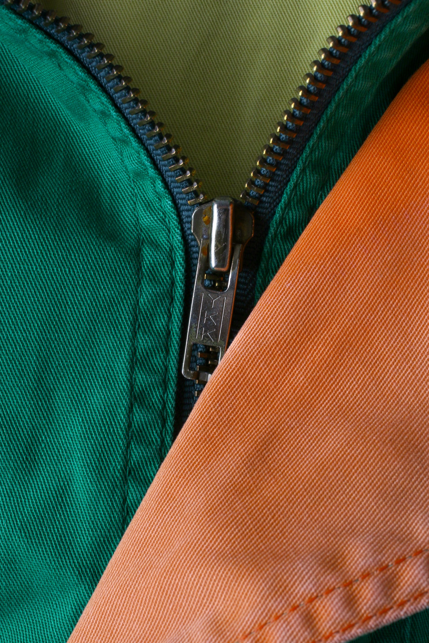 Giacca Rifle in cotone verde e arancione