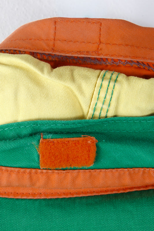 Giacca Rifle in cotone verde e arancione