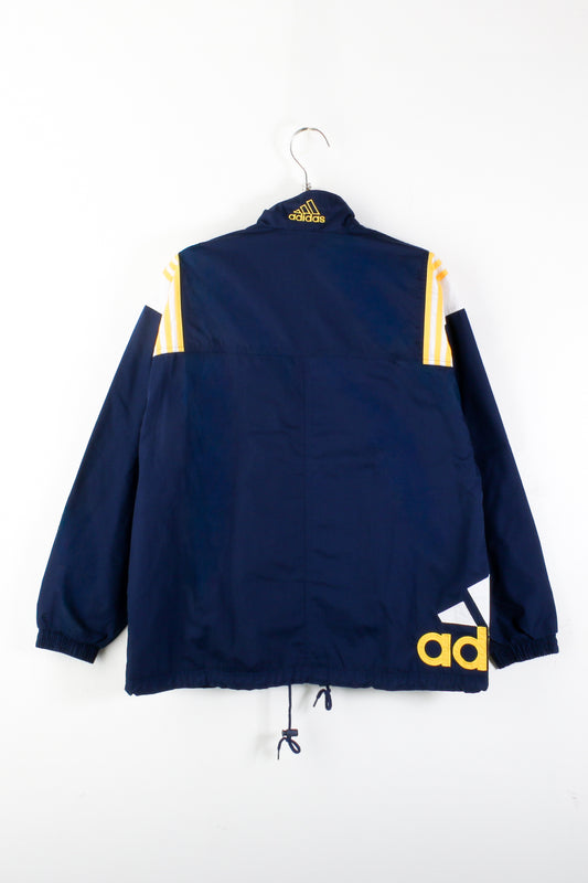 Adidas Navy & Yellow Three-Stripes Track Jacket