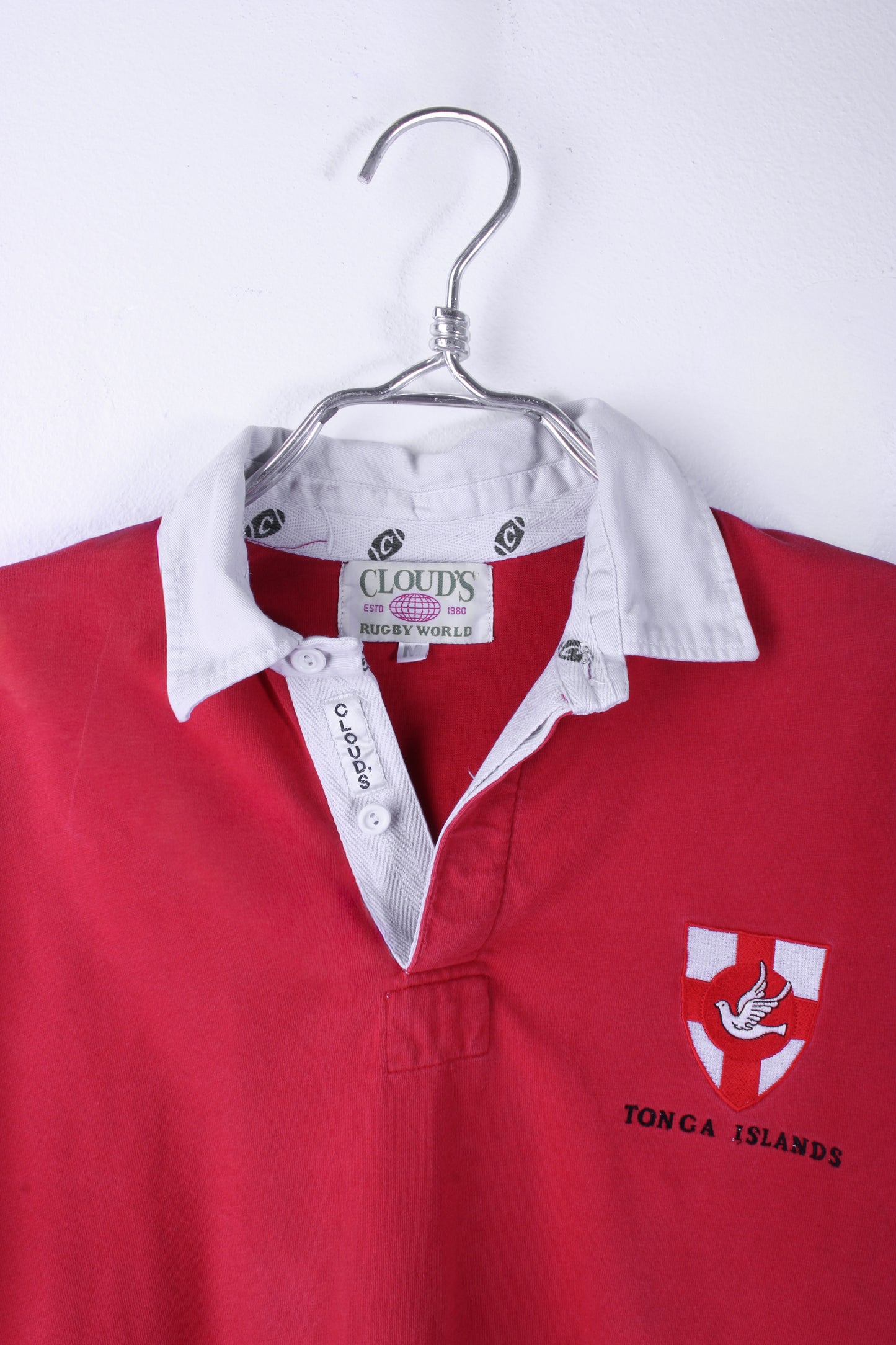 Vintage Tonga Islands Red Rugby Polo