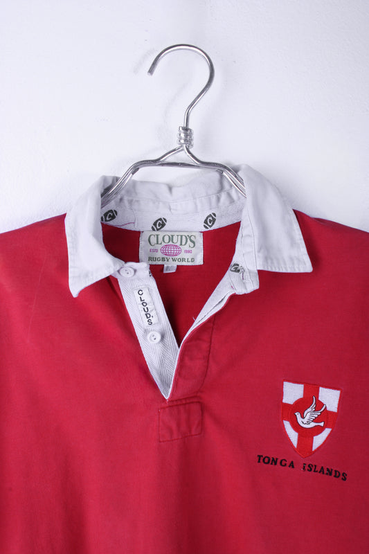 Vintage Tonga Islands Red Rugby Polo