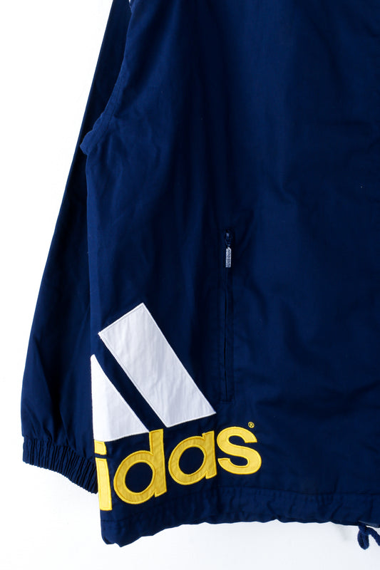 Adidas Navy & Yellow Three-Stripes Track Jacket