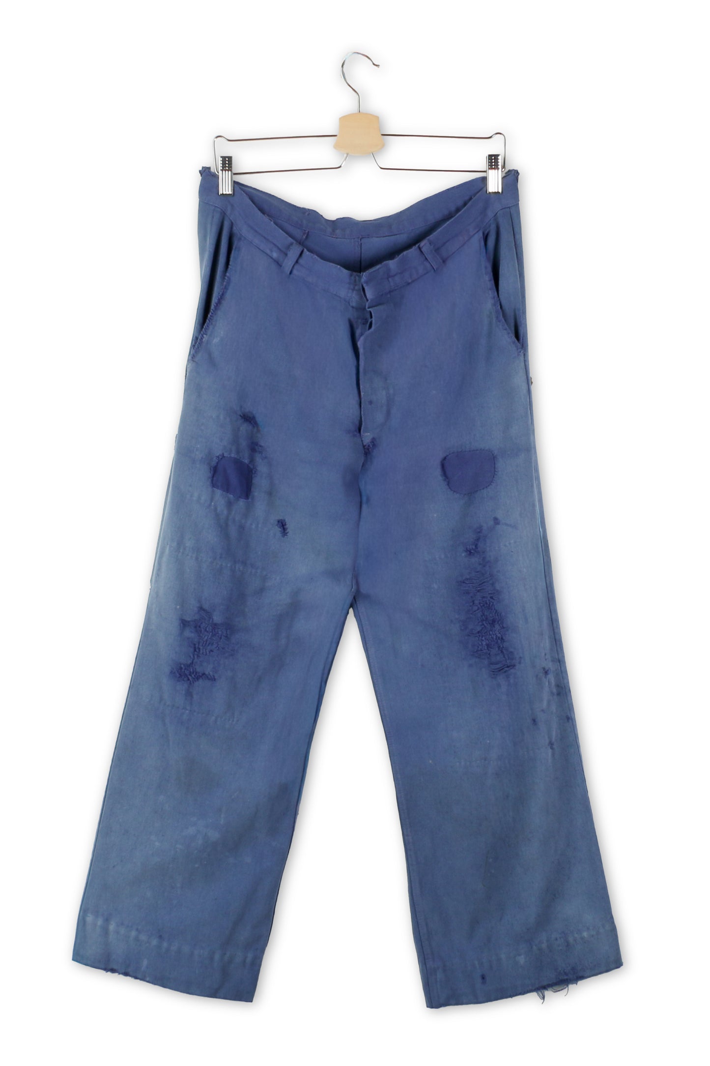 Indigo Mended Workwear Trousers
