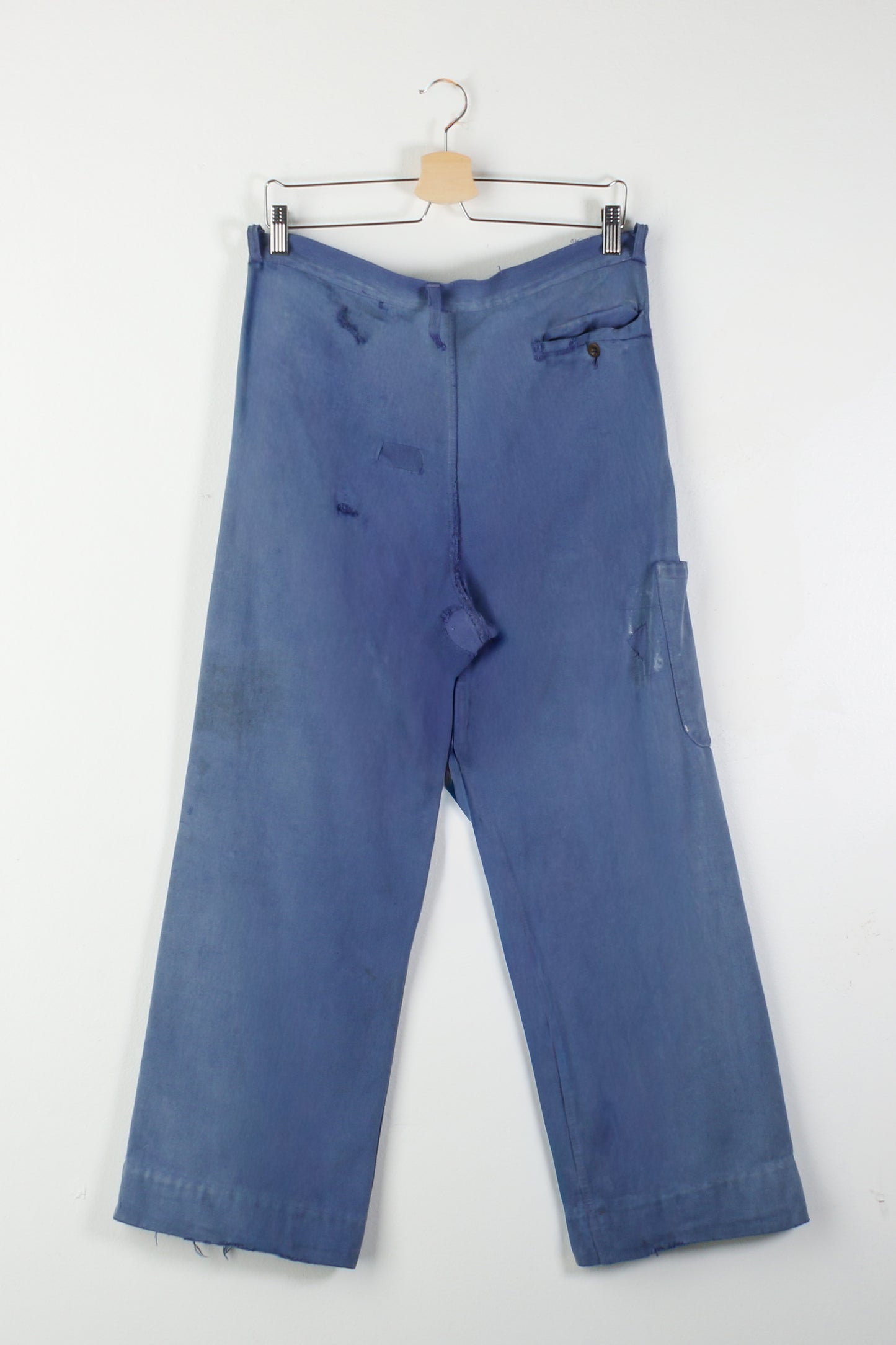 Indigo Mended Workwear Trousers
