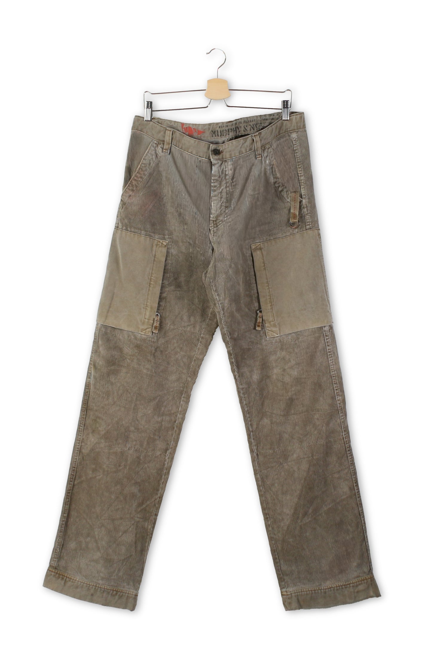 Murphy & Nye Faded Green Corduroy Trousers