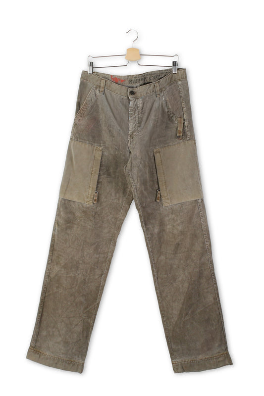 Murphy & Nye Faded Green Corduroy Trousers
