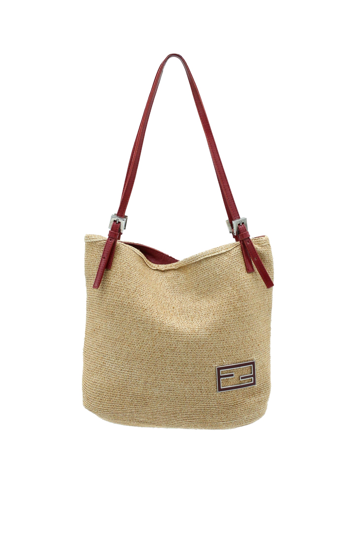Borsa a tracolla Fendi in rafia rossa