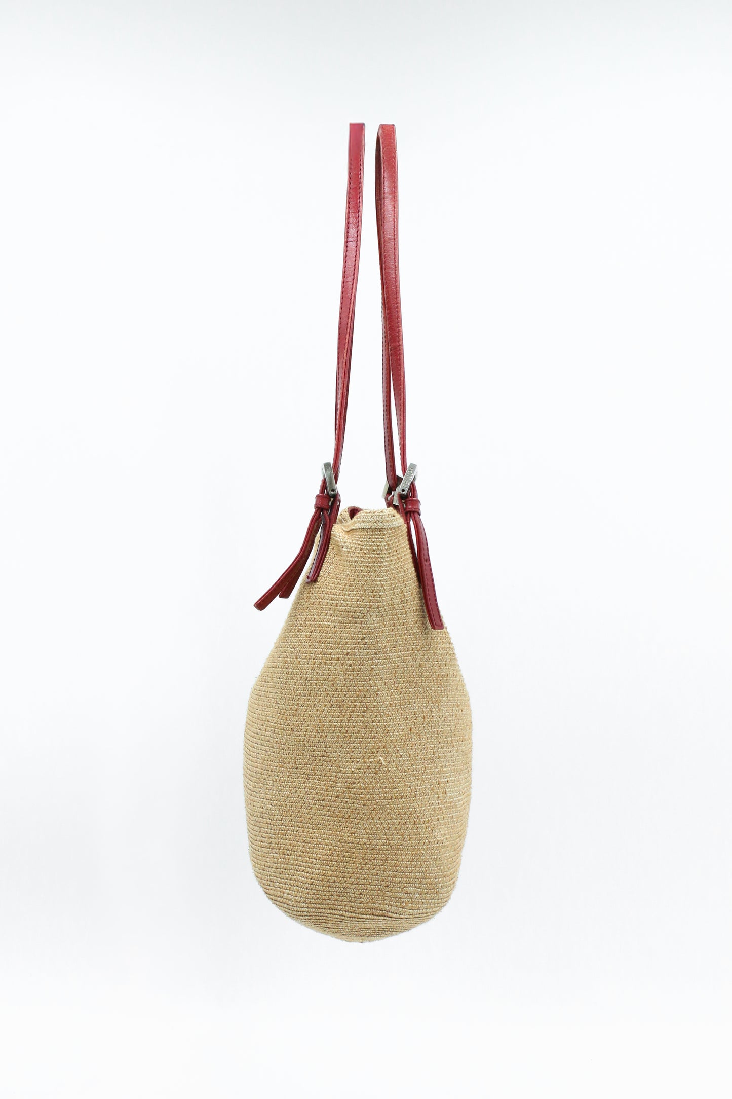 Borsa a tracolla Fendi in rafia rossa