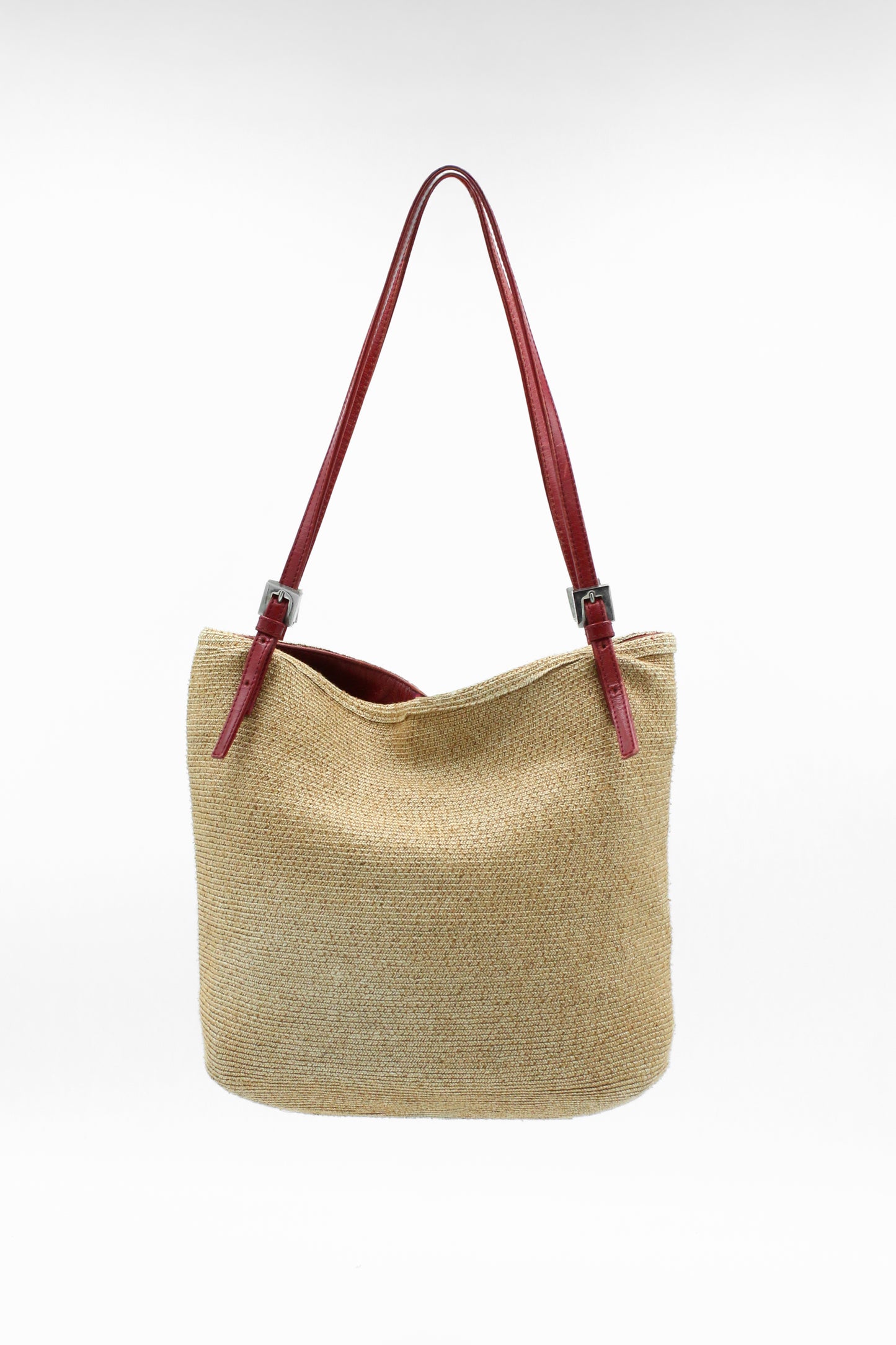 Borsa a tracolla Fendi in rafia rossa