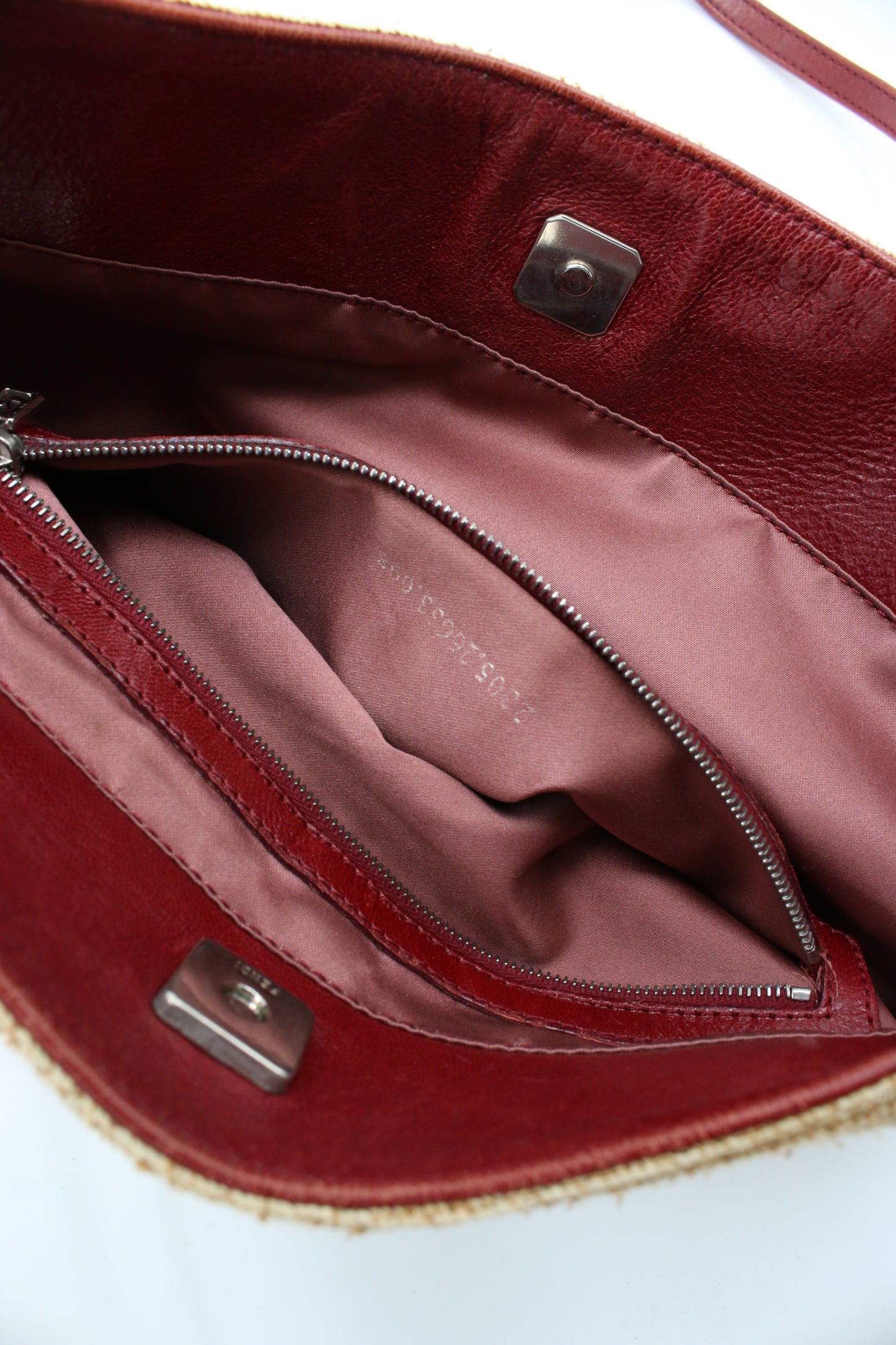 Borsa a tracolla Fendi in rafia rossa