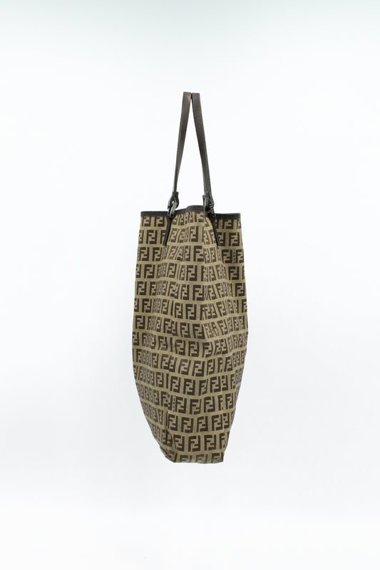 Fendi Zucca Tote Bag Canvas & Leather