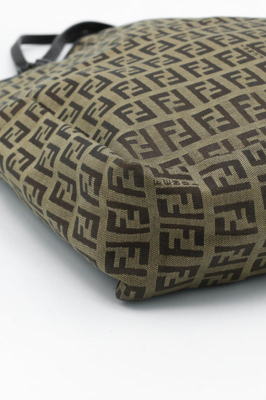 Fendi Zucca Tote Bag Canvas & Leather
