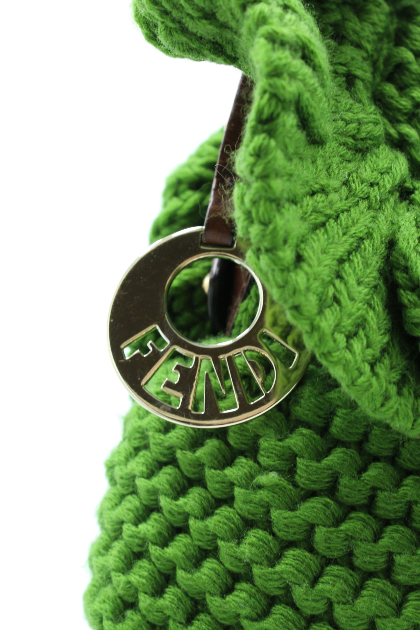 Borsa a tracolla Fendi in maglia verde 