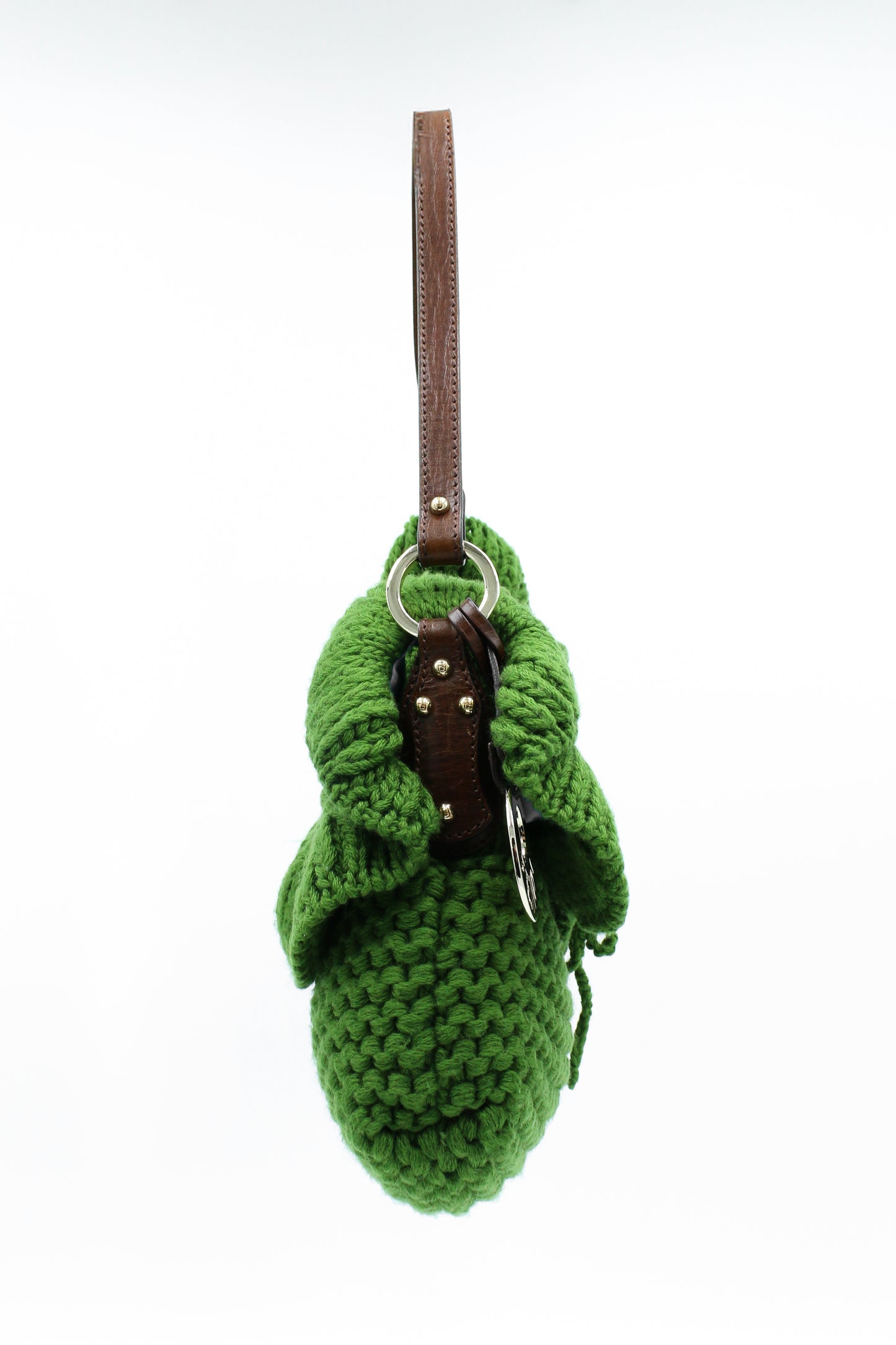 Borsa a tracolla Fendi in maglia verde 