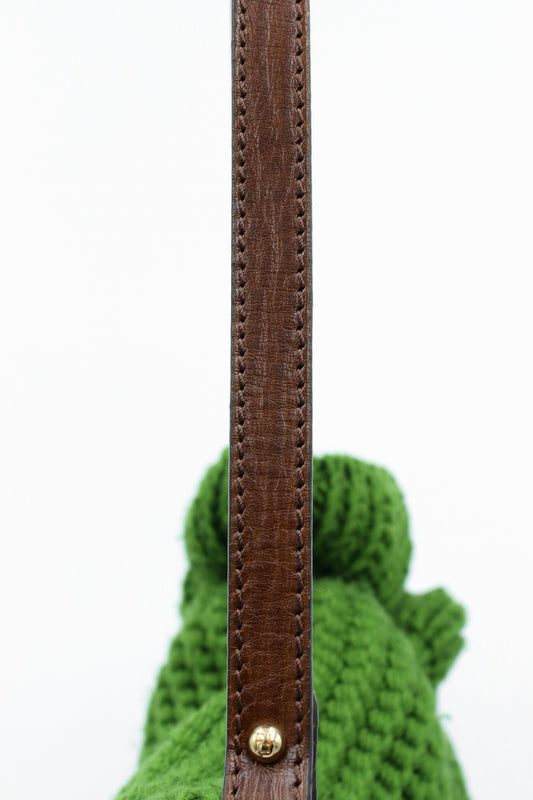 Borsa a tracolla Fendi in maglia verde 
