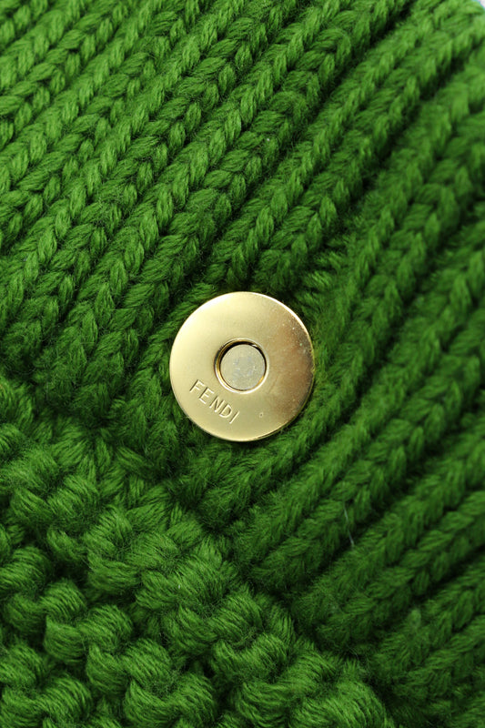 Borsa a tracolla Fendi in maglia verde 