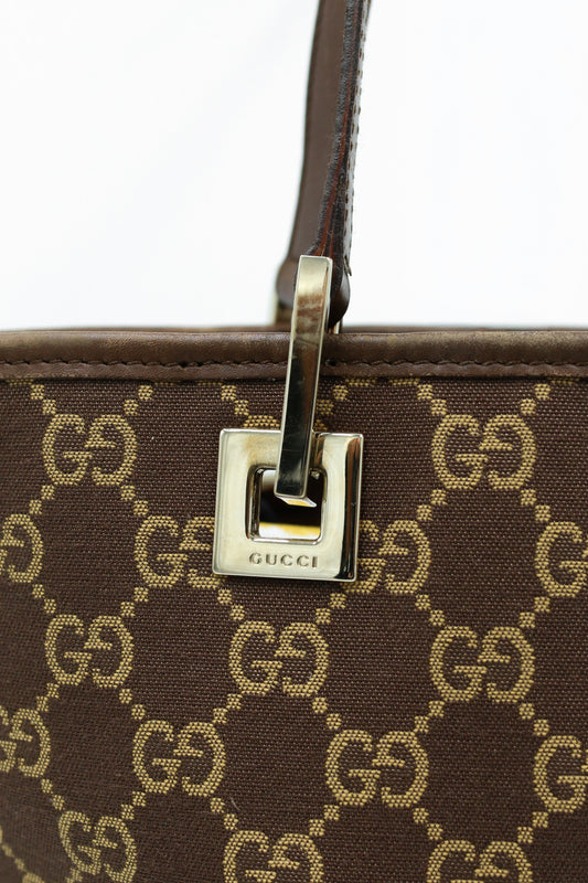 Gucci GG Canvas Tote Bag Brown