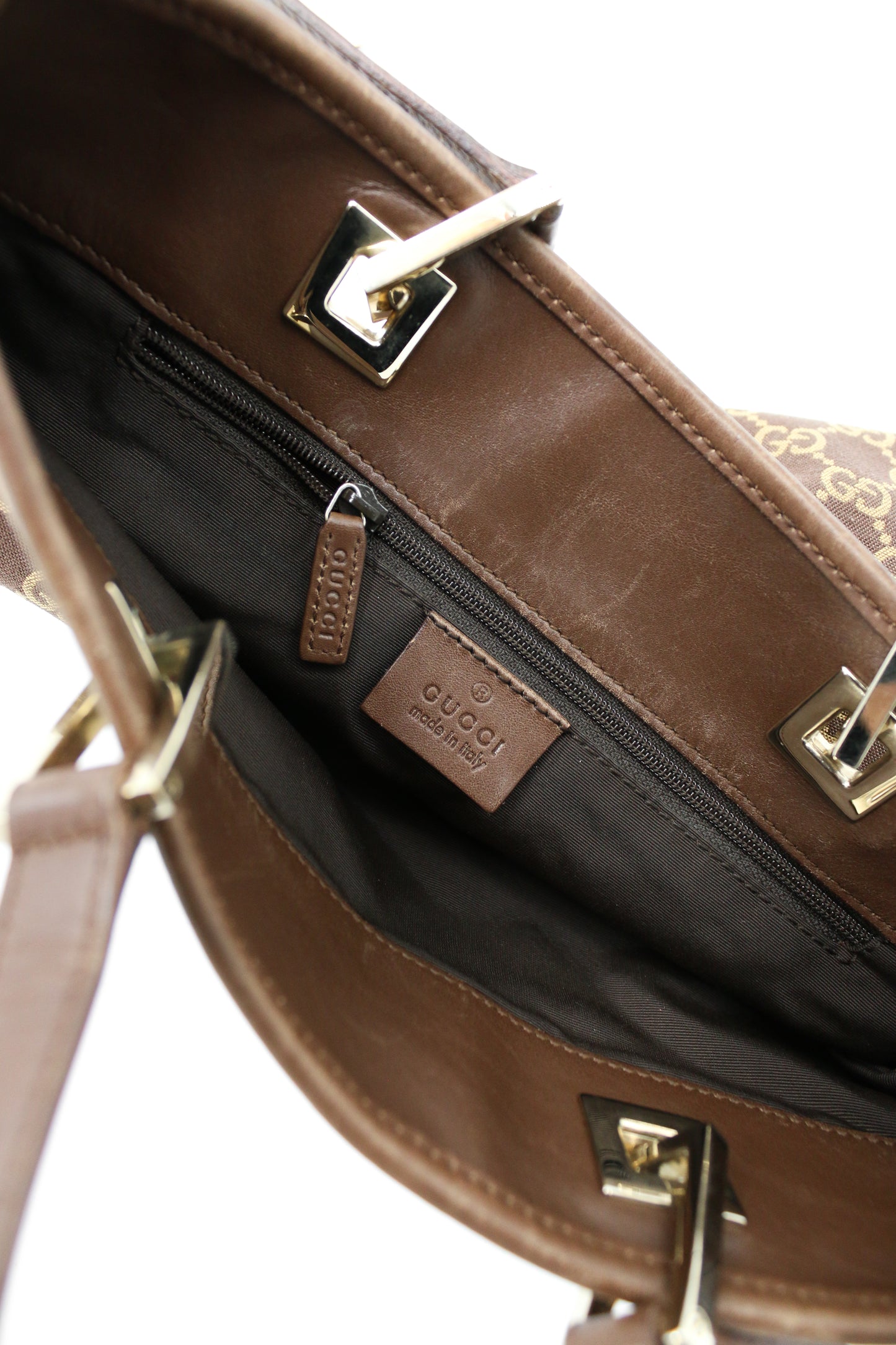 Gucci GG Canvas Tote Bag Brown