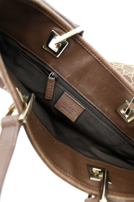 Gucci GG Canvas Tote Bag Brown