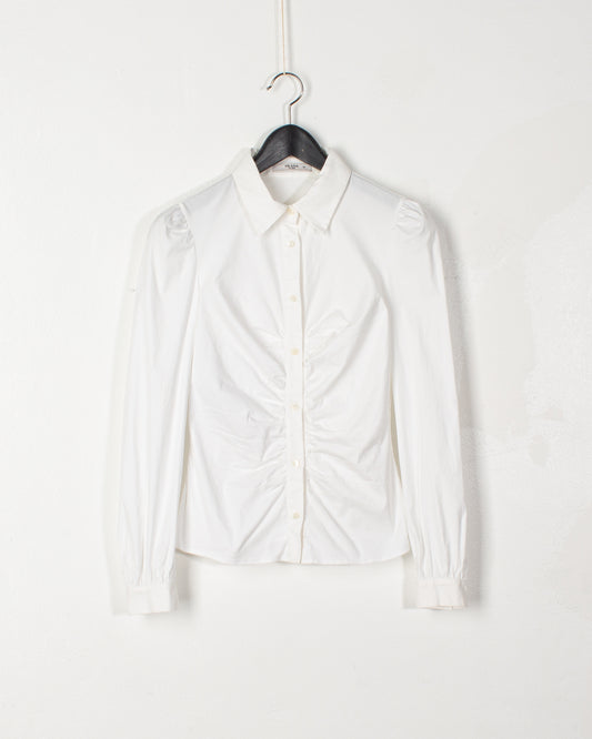 Prada White Cotton Embossed Shirt