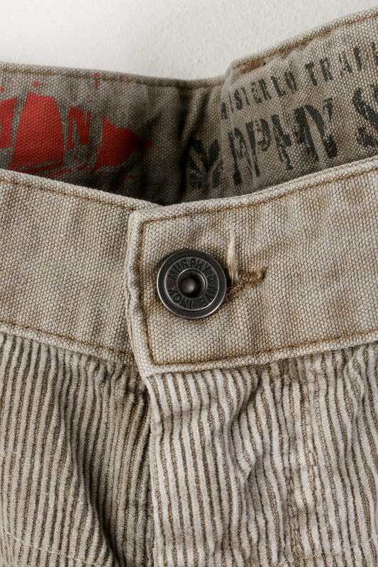 Murphy & Nye Faded Green Corduroy Trousers