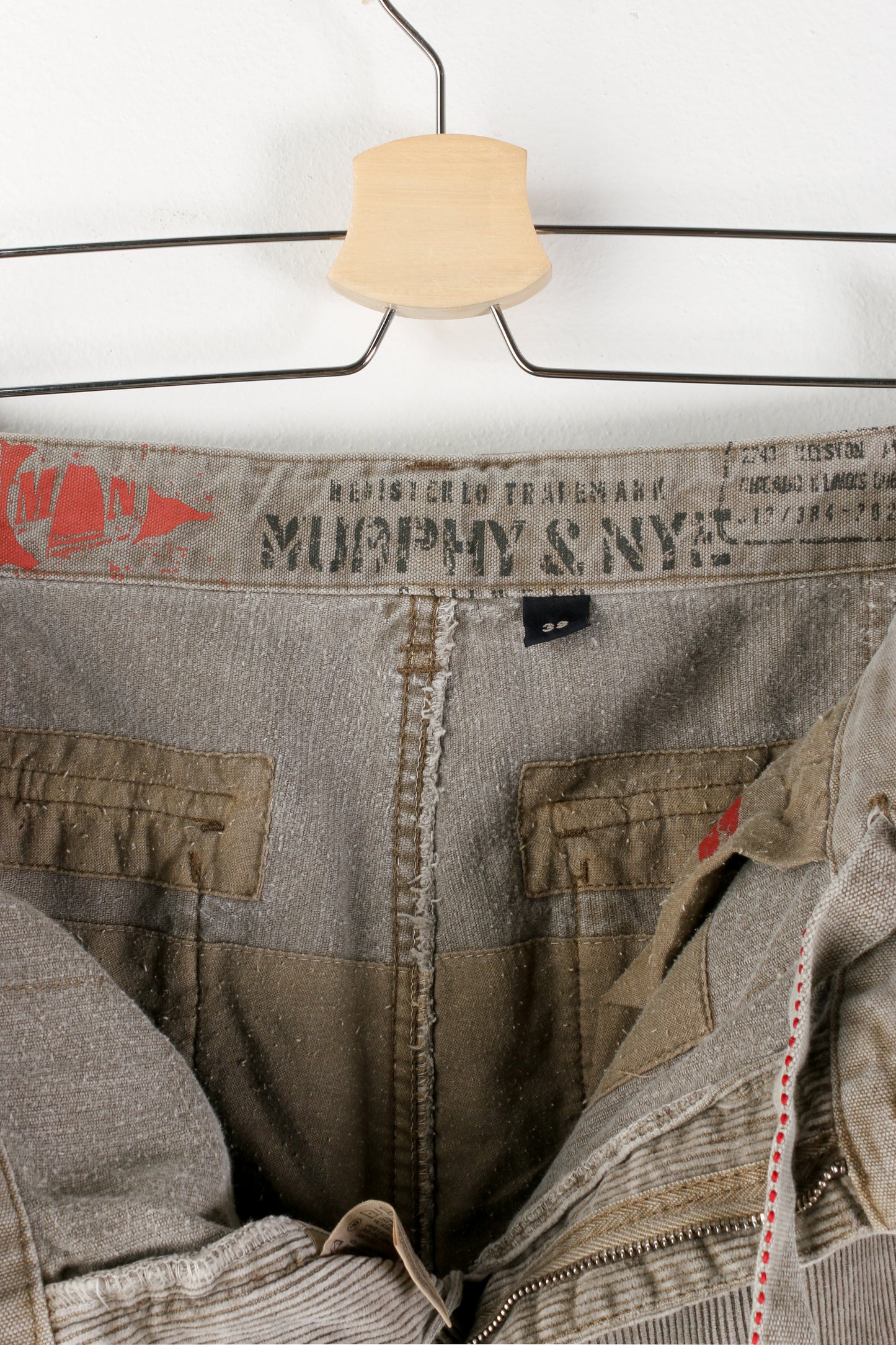 Murphy & Nye Faded Green Corduroy Trousers