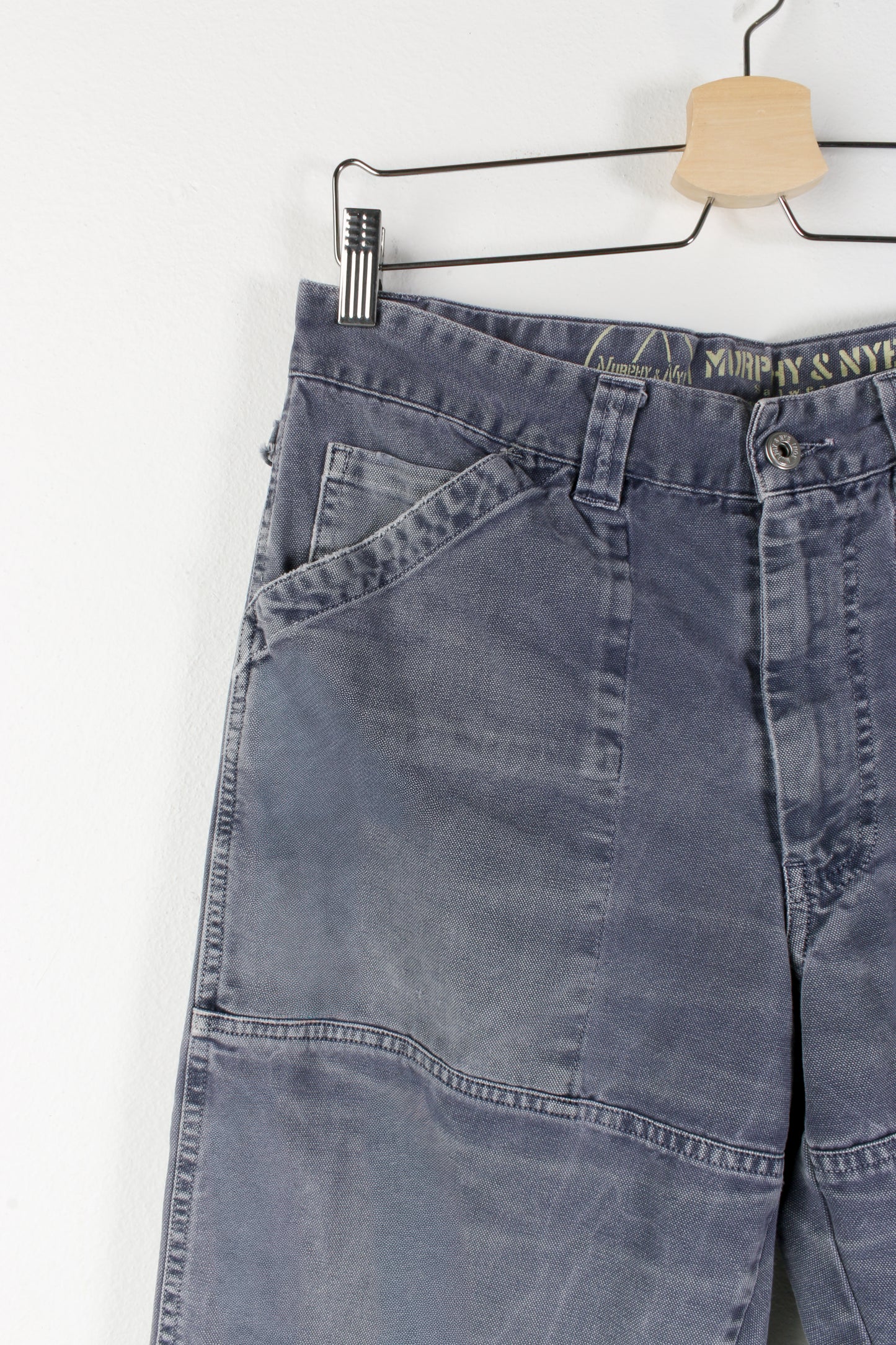 Cargo in cotone slavato azzurro Murphy & Nye