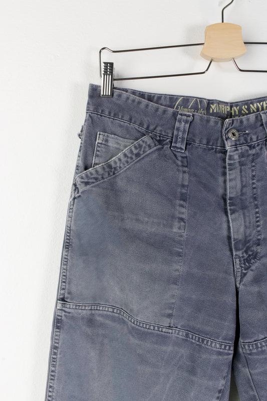 Cargo in cotone slavato azzurro Murphy & Nye