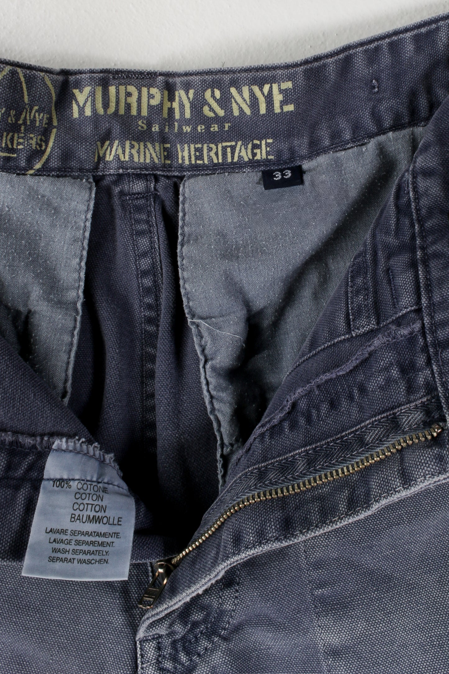 Cargo in cotone slavato azzurro Murphy & Nye