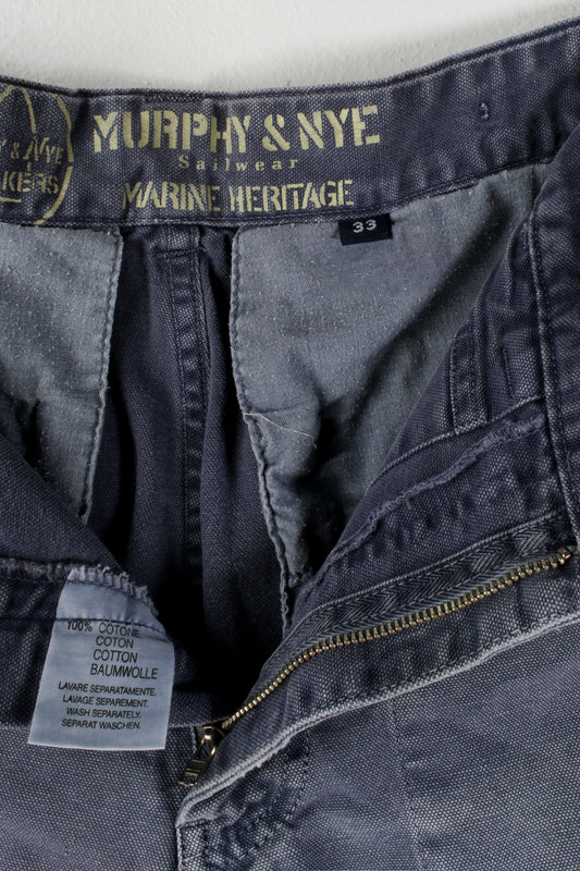 Cargo in cotone slavato azzurro Murphy & Nye
