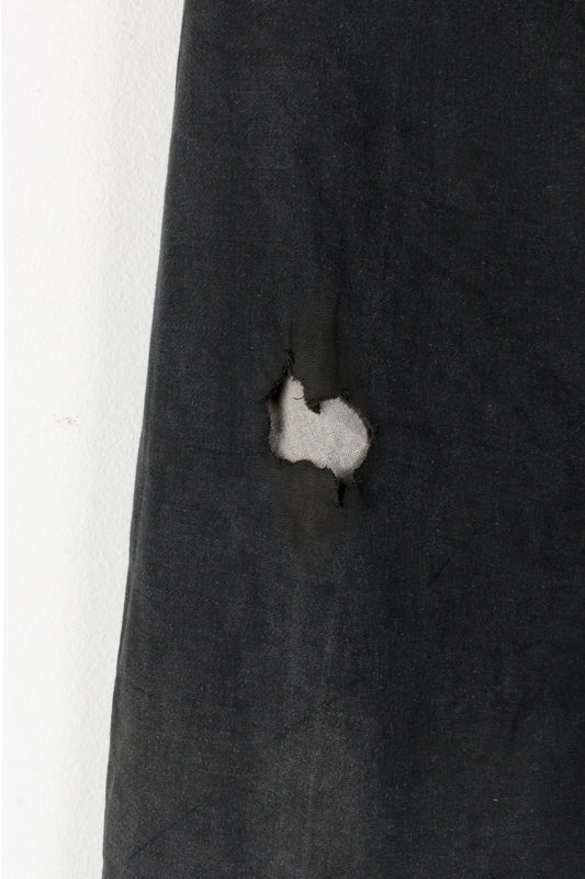 Pantaloni vintage neri scoloriti da uomo