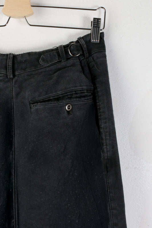 Pantaloni vintage neri scoloriti da uomo