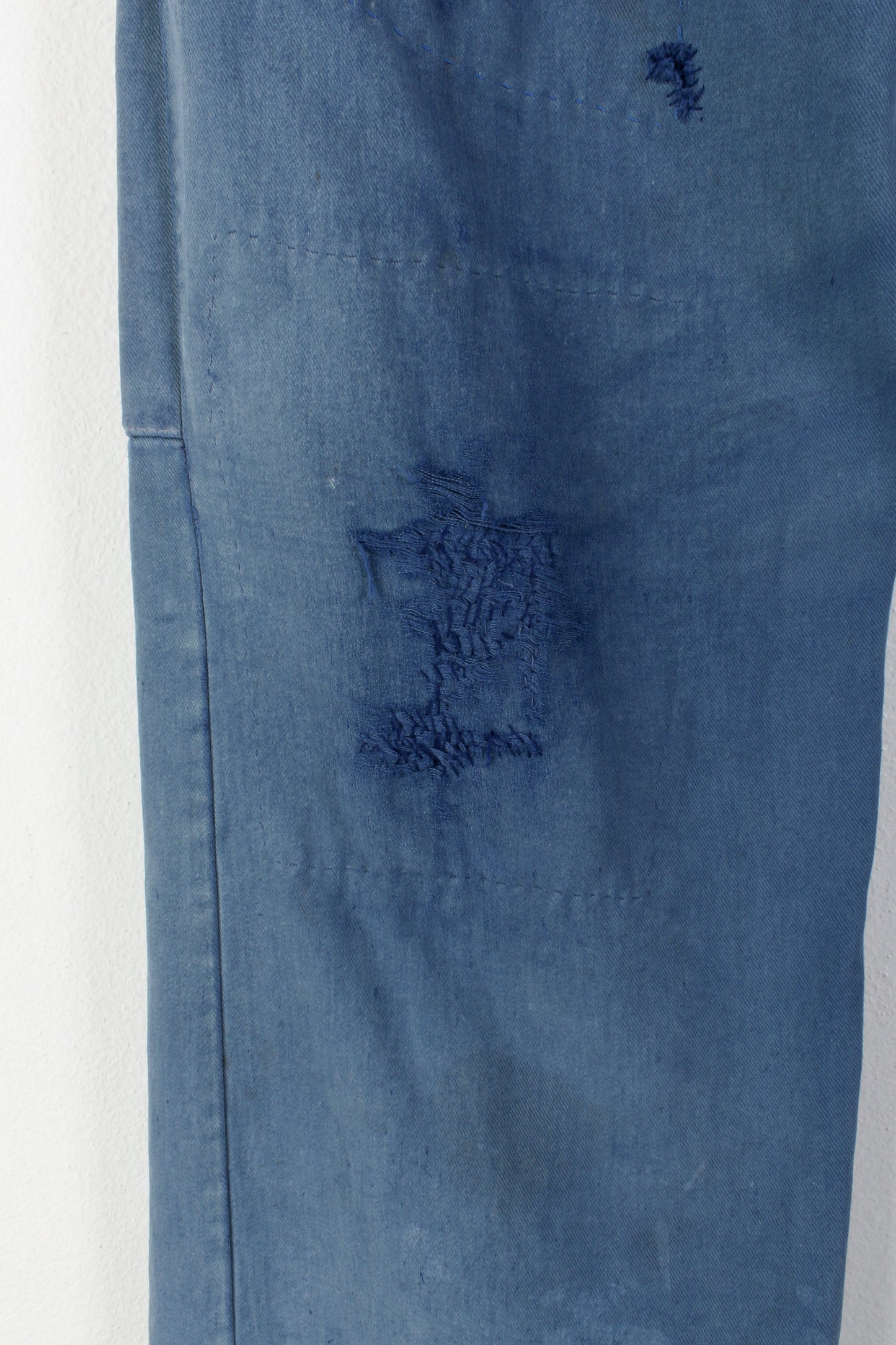 Indigo Mended Workwear Trousers