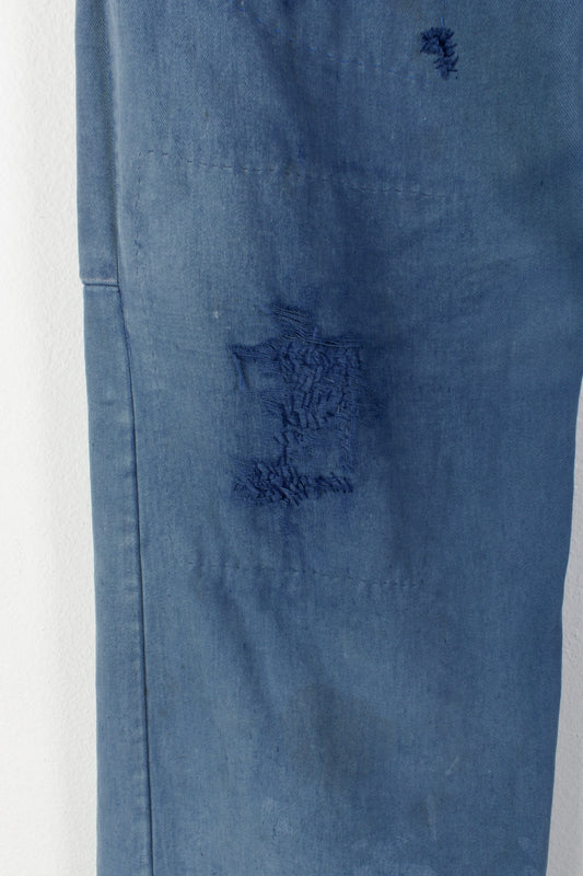 Indigo Mended Workwear Trousers