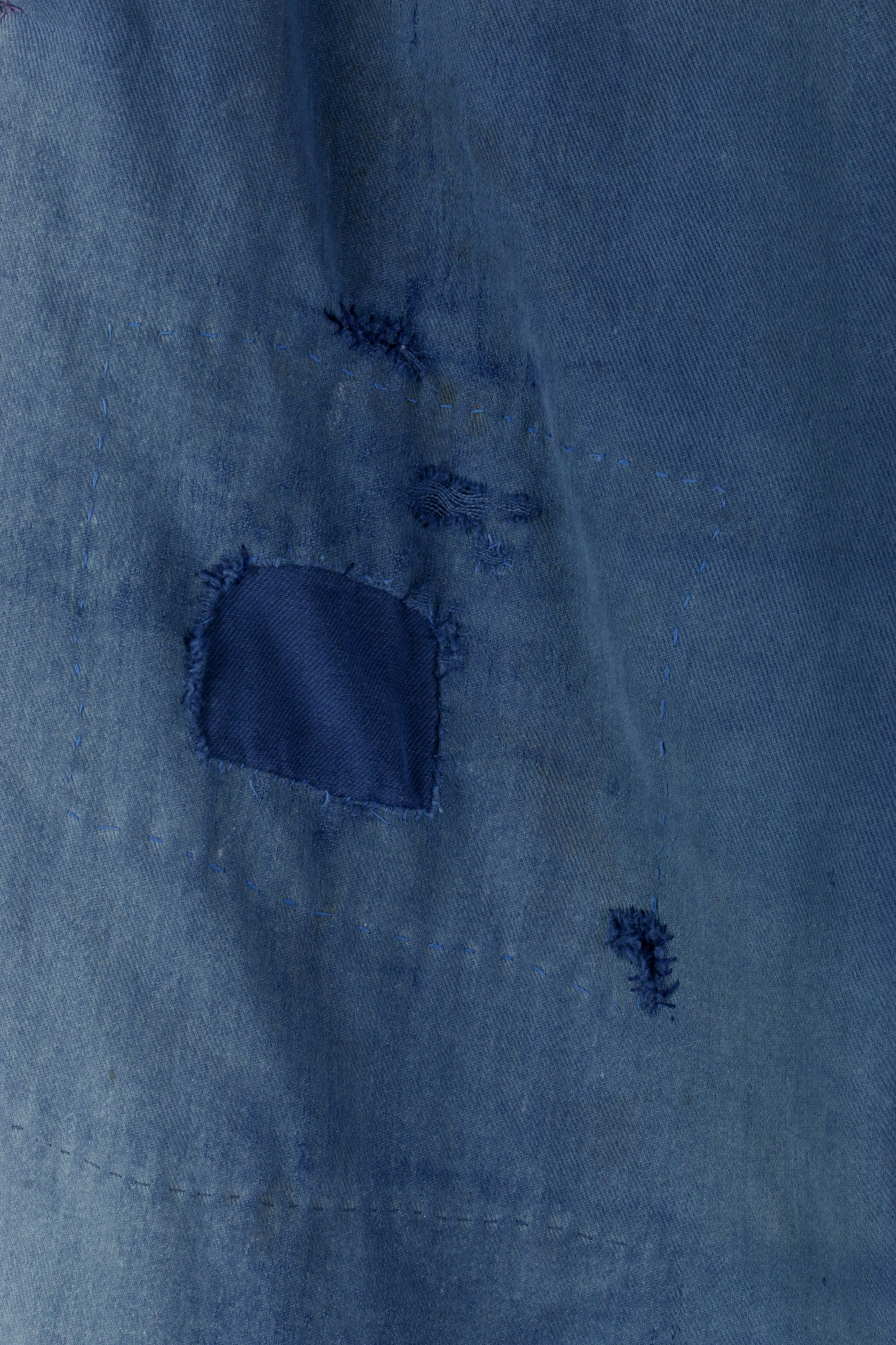 Indigo Mended Workwear Trousers