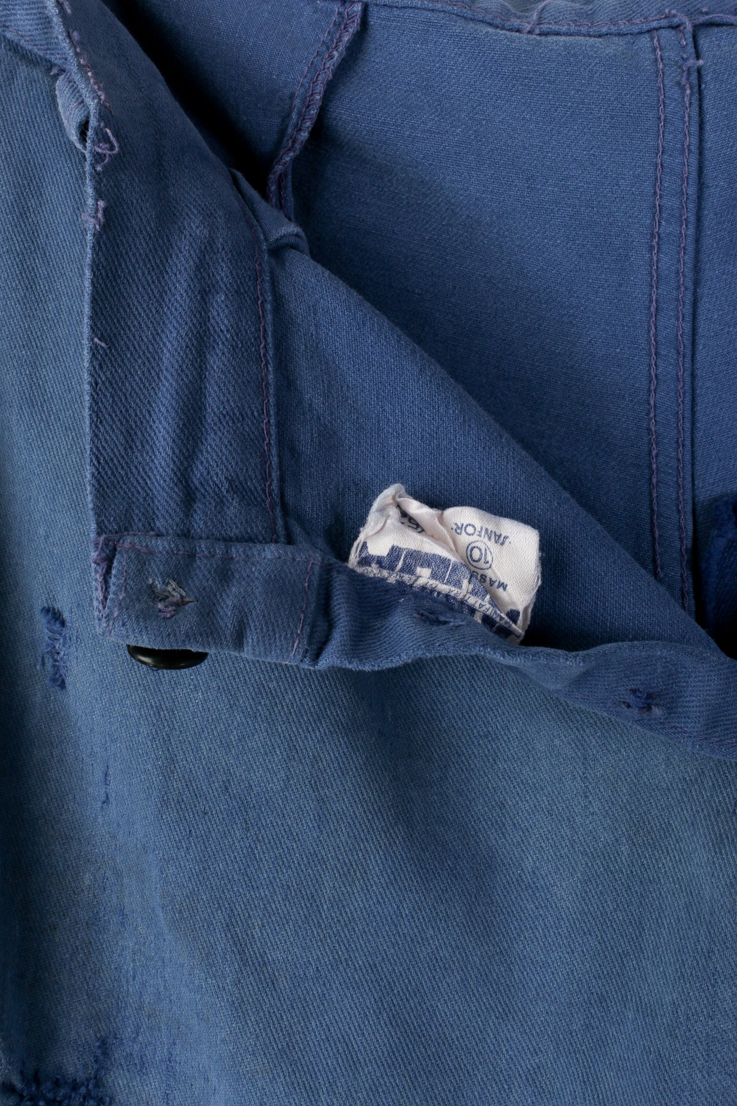Indigo Mended Workwear Trousers