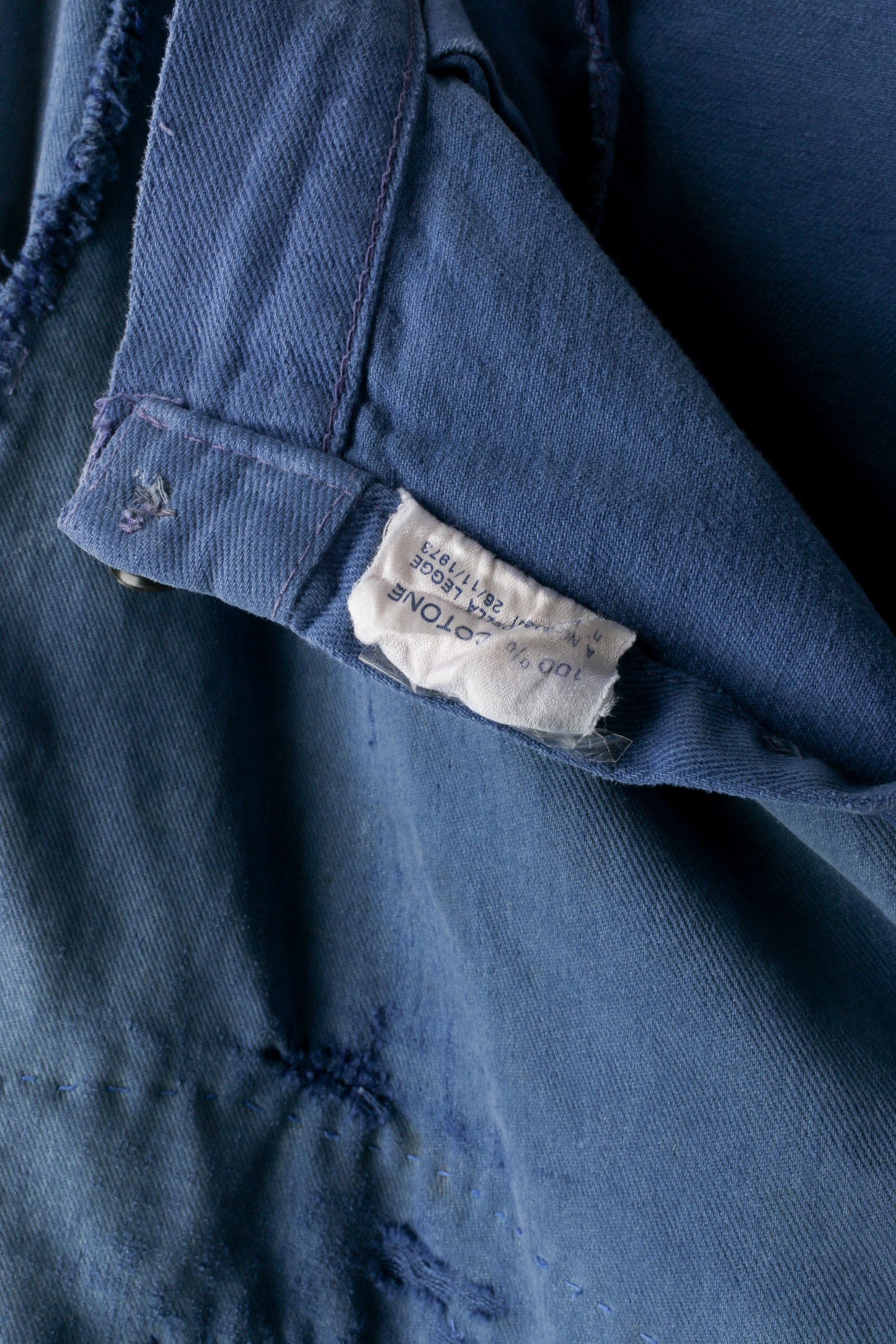 Indigo Mended Workwear Trousers