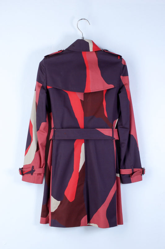 Trench doppiopetto Burberry con stampa astratta