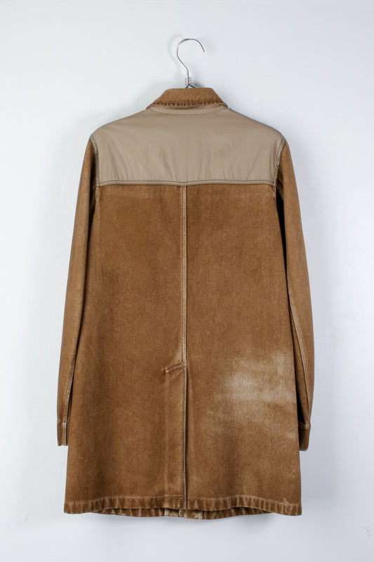 Cappotto Prada Linea Rossa in lana beige