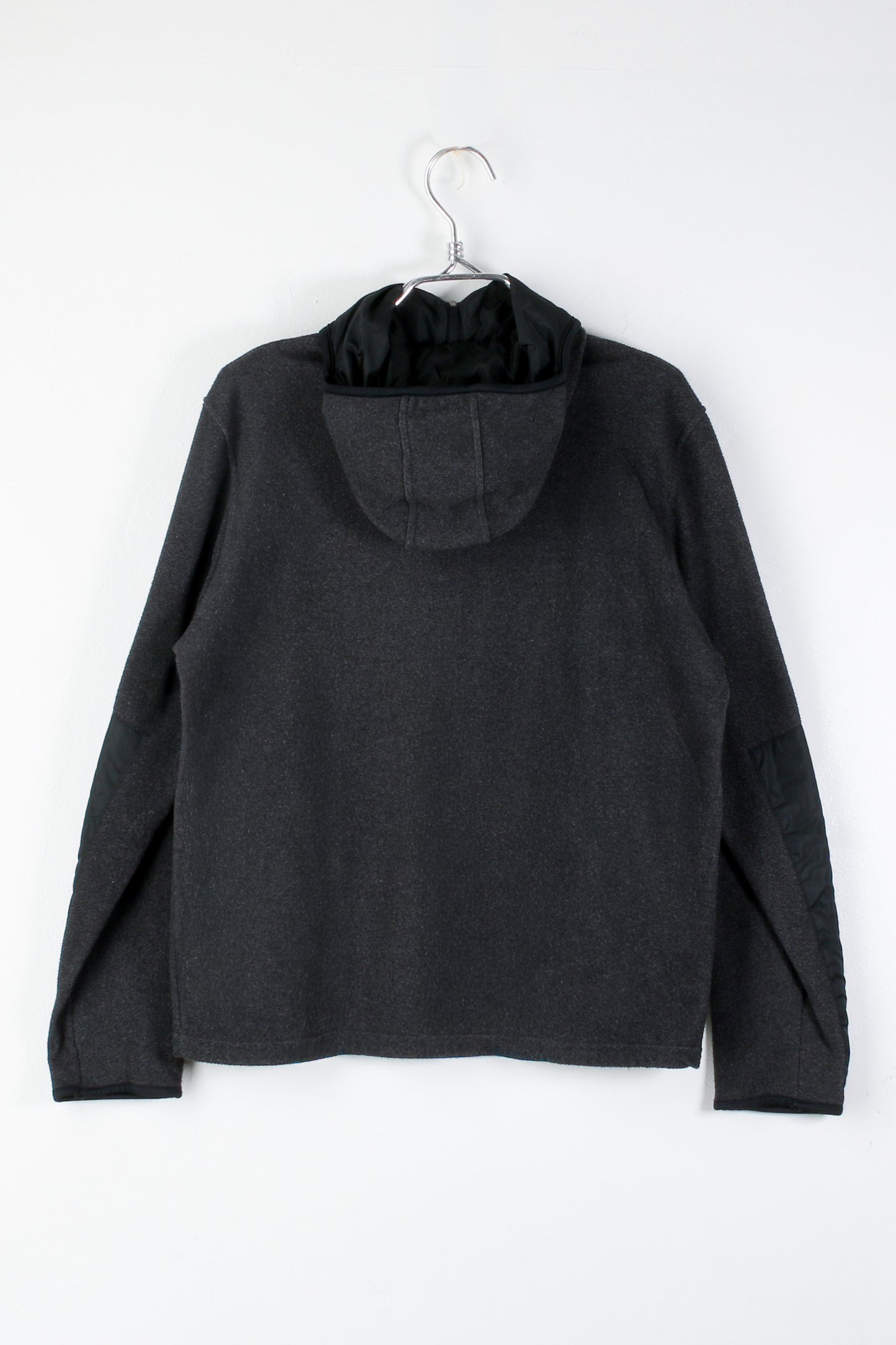 Felpa con cappuccio grigio scuro Prada Linea Rossa da uomo