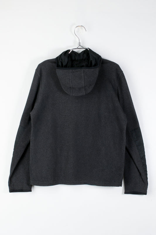 Felpa con cappuccio grigio scuro Prada Linea Rossa da uomo