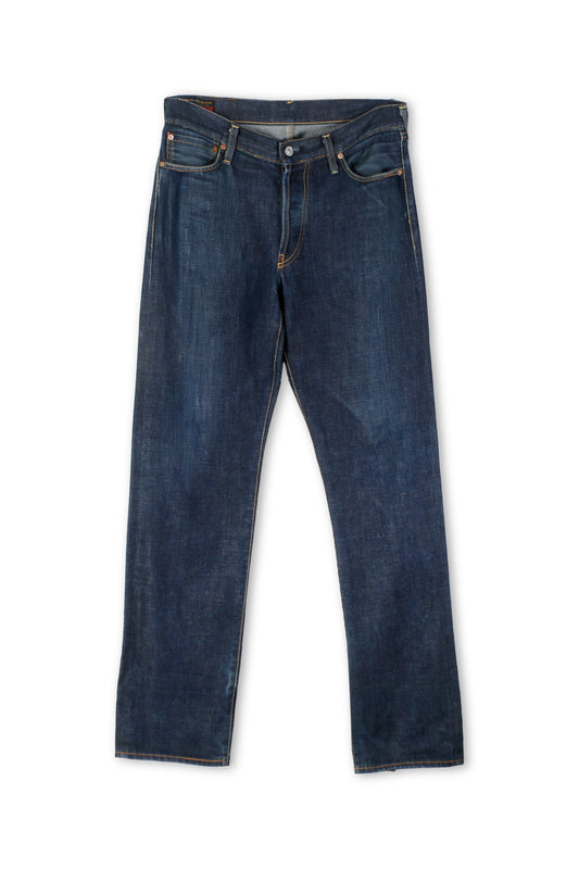 Jeans Evisu in denim cimosato