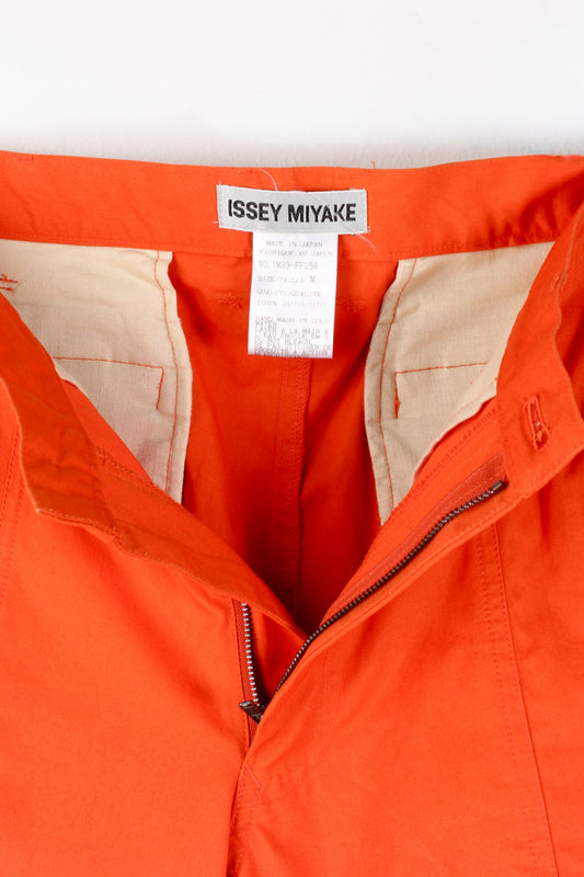 Pantaloni da uomo in cotone arancione Issey Miyake