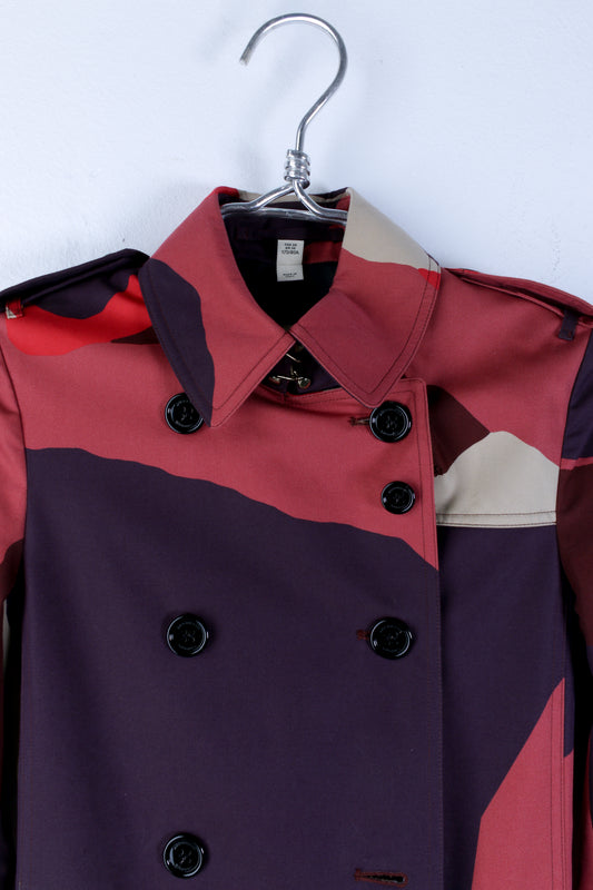 Trench doppiopetto Burberry con stampa astratta