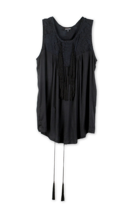 Ann Demeulemeester Embroidered Fringe Top