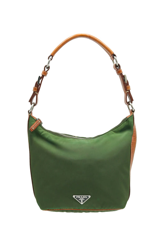 Borsa a tracolla Prada nylon color oliva