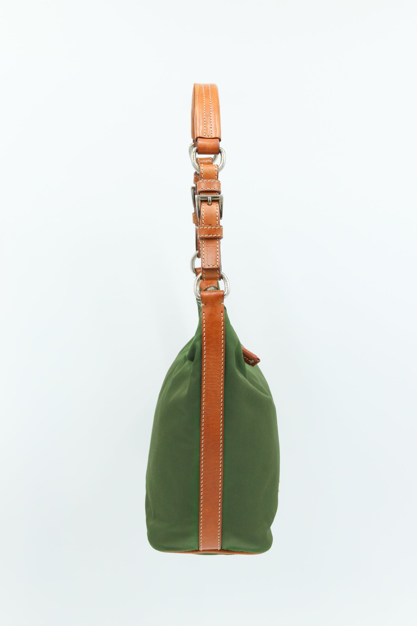 Borsa a tracolla Prada nylon color oliva