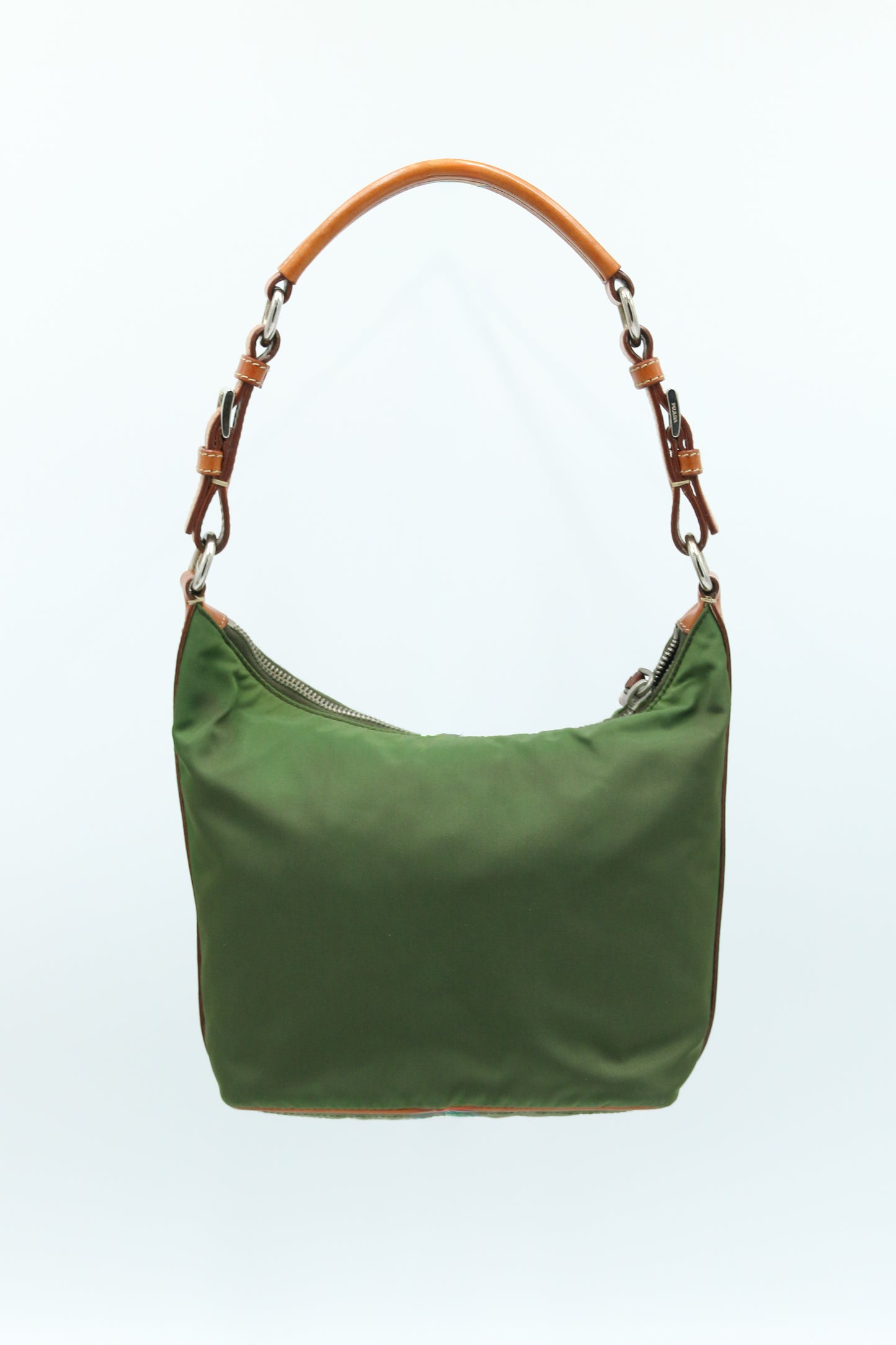 Borsa a tracolla Prada nylon color oliva