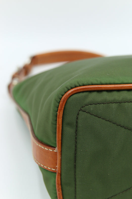 Borsa a tracolla Prada nylon color oliva